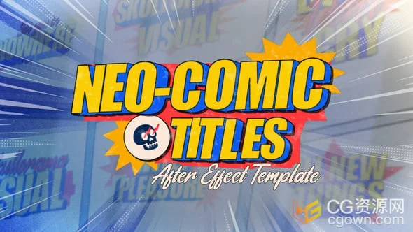 新漫画风格文字标题动画设计-AE模板-CG资源网 新漫画风格文字标题动画设计-AE模板