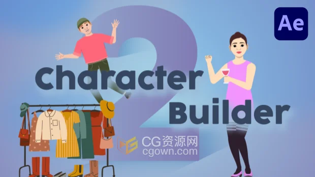 AE脚本Character Builder 2.2.0卡通人物角色绑定动画生成器-CG资源网 AE脚本Character Builder 2.2.0卡通人物角色绑定动画生成器