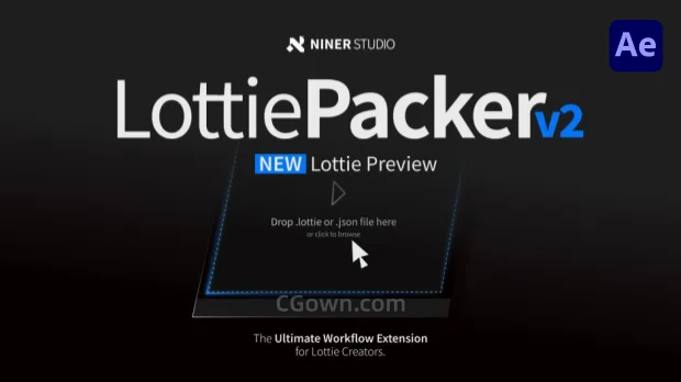 AE脚本LottiePacker v2.2.0批量导出.lottie与JSON文件+视频教程-CG资源网 AE脚本LottiePacker v2.2.0批量导出.lottie与JSON文件+视频教程