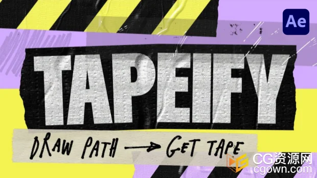 AE插件Tapeify 1.0.0 Win/Mac版制作撕扯胶带效果+视频教程-CG资源网 AE插件Tapeify 1.0.0 Win/Mac版制作撕扯胶带效果+视频教程