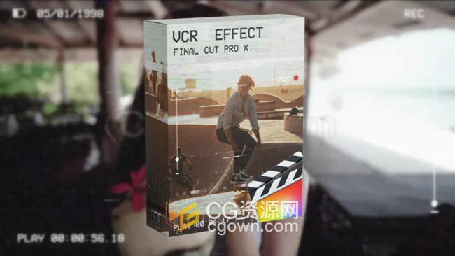 生成怀旧故障摄像机录制模式画面效果FCPX插件VCR Effect